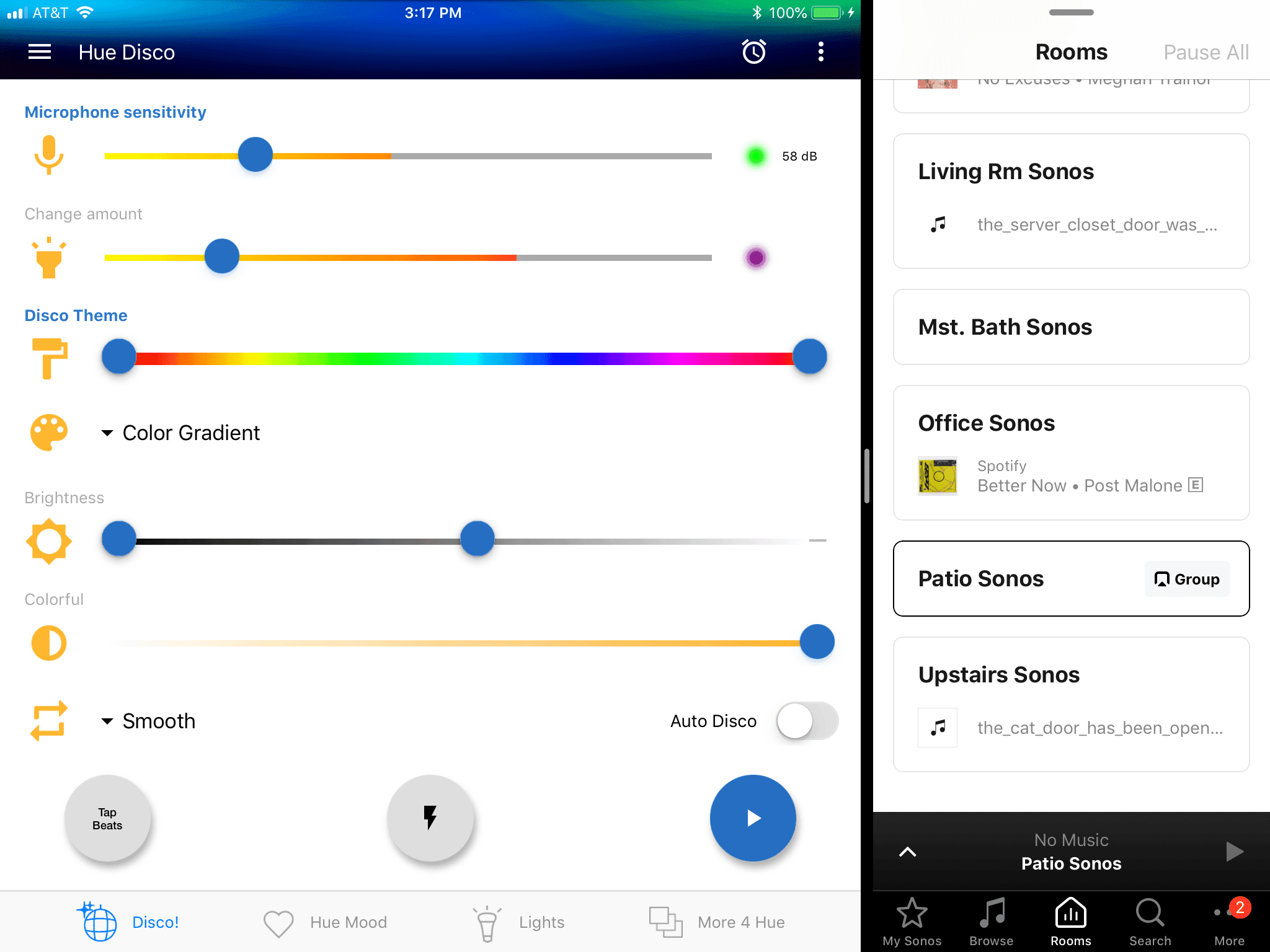 Party Mode iPad Screen