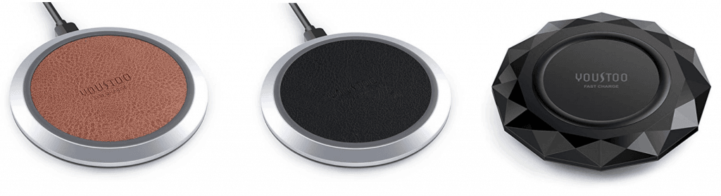 Wireless Charger Color Options, red and black