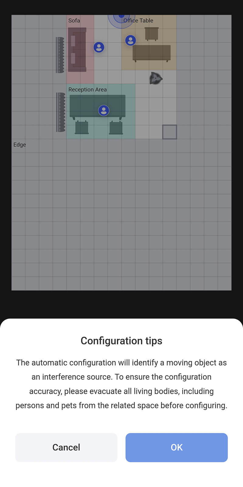 Zone positioning setup for Aqara FP2