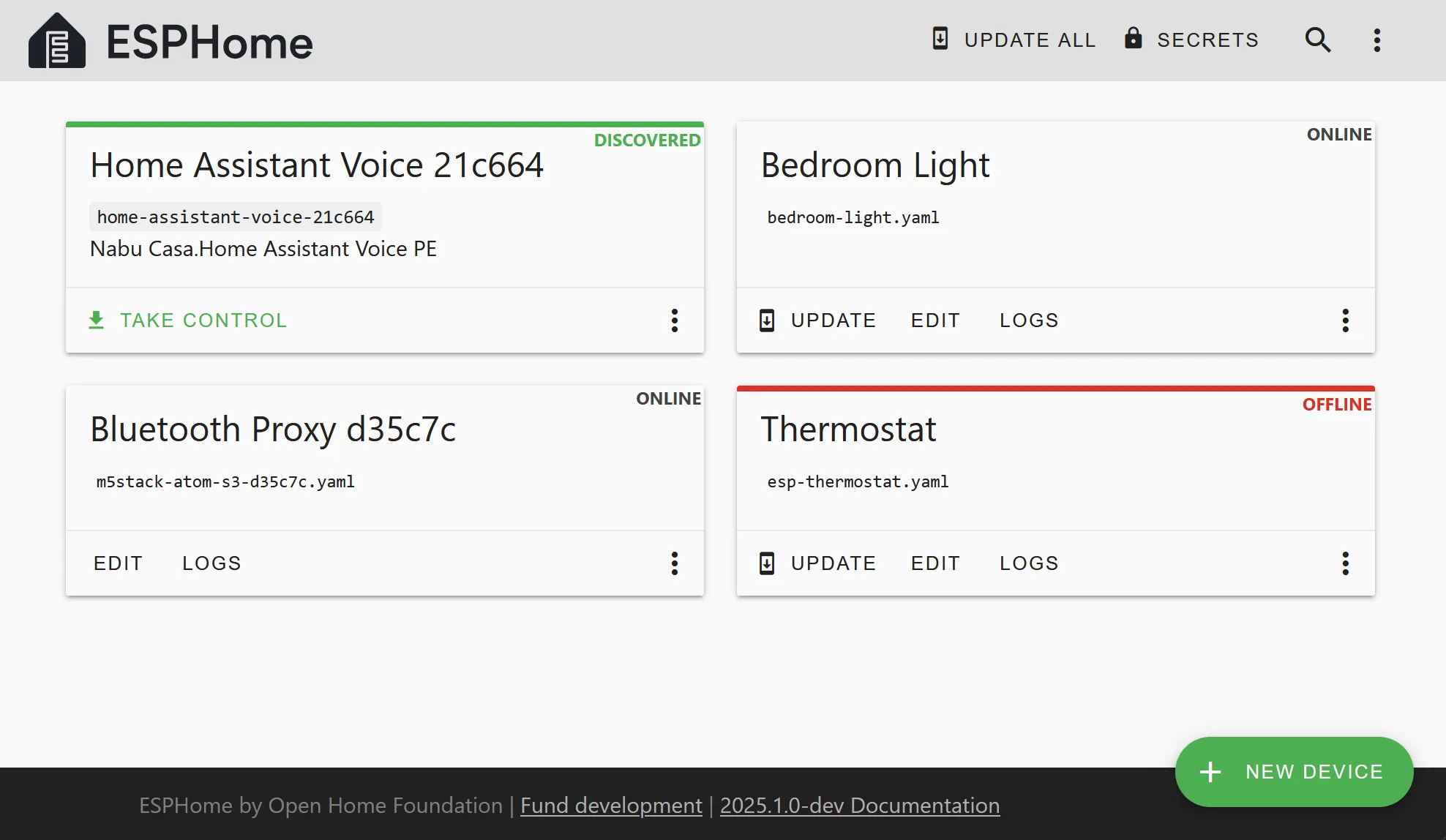 ESPHome YAML configuration
