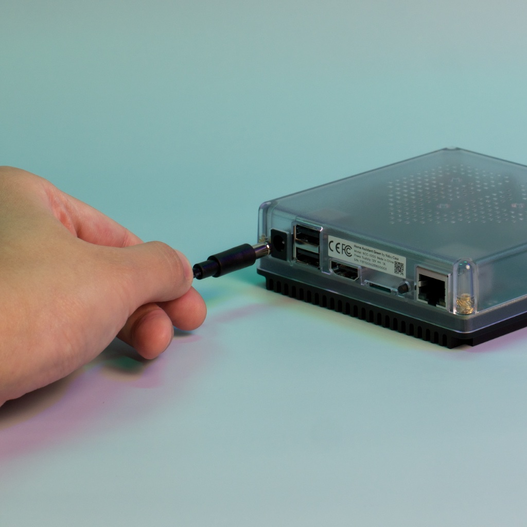 Home Assistant Green physical setup