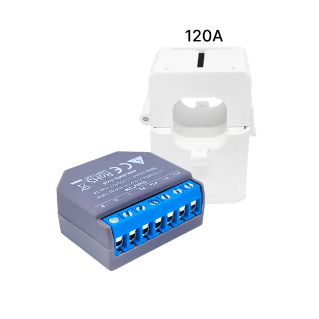 Shelly EM mounted near electrical panel