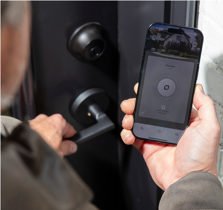 Level Lock Pro installed invisibly in door