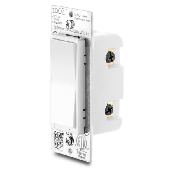 Zooz ZEN77 dimmer switch close-up detail