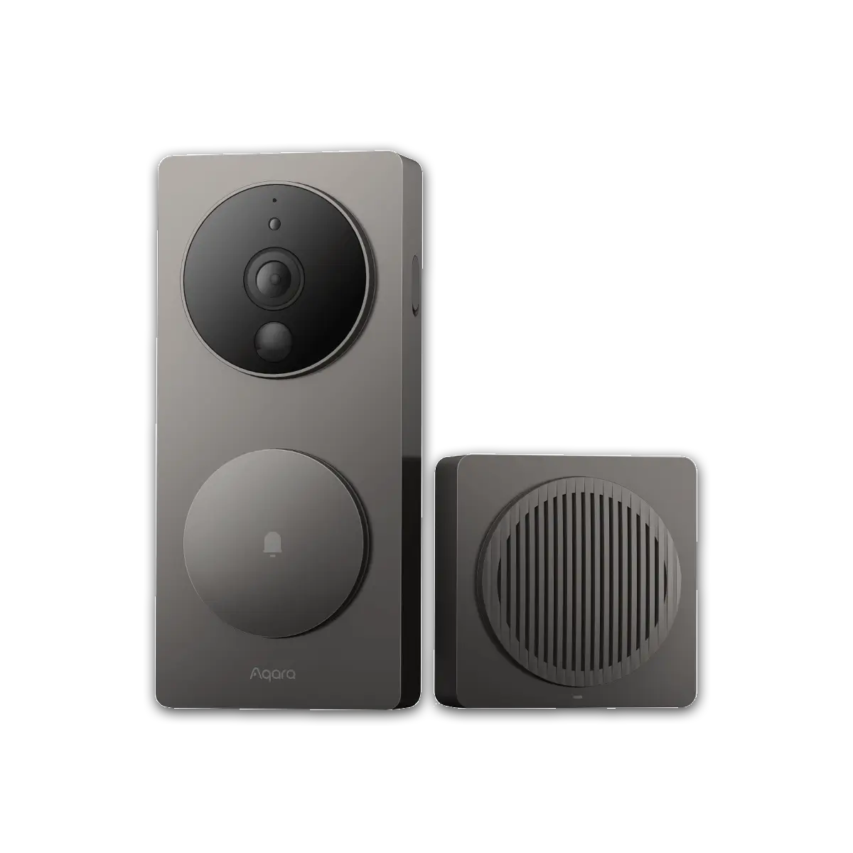 Aqara Video Doorbell G4 on wooden door frame